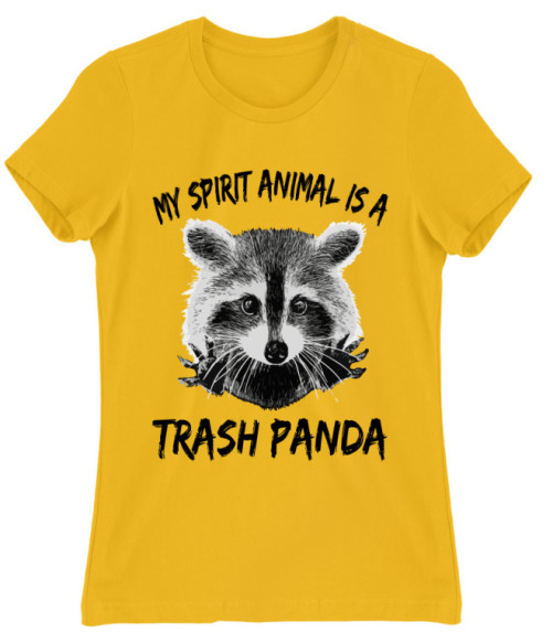 Spirit Animal - Trash Panda Mosómedve Női Póló - Mosómedve