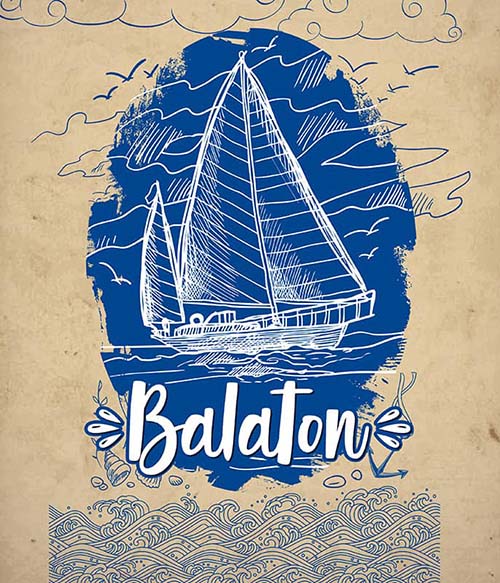 Balaton vitorlás minta - telefontok Balaton Pólók, Pulóverek, Bögrék - Kultúra