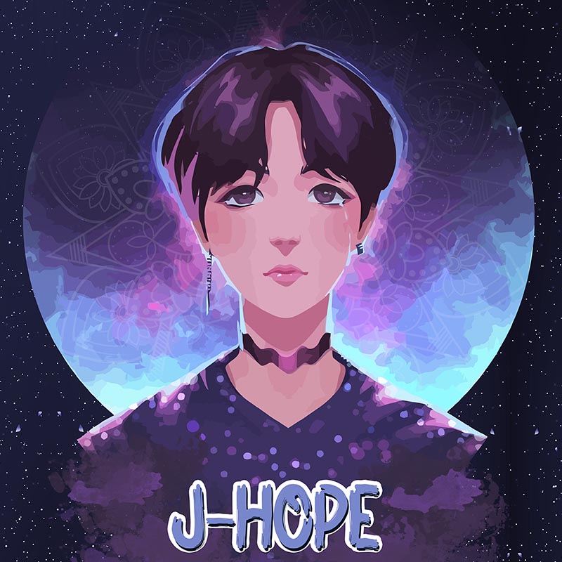 J Hope fanart galaxy - telefontok