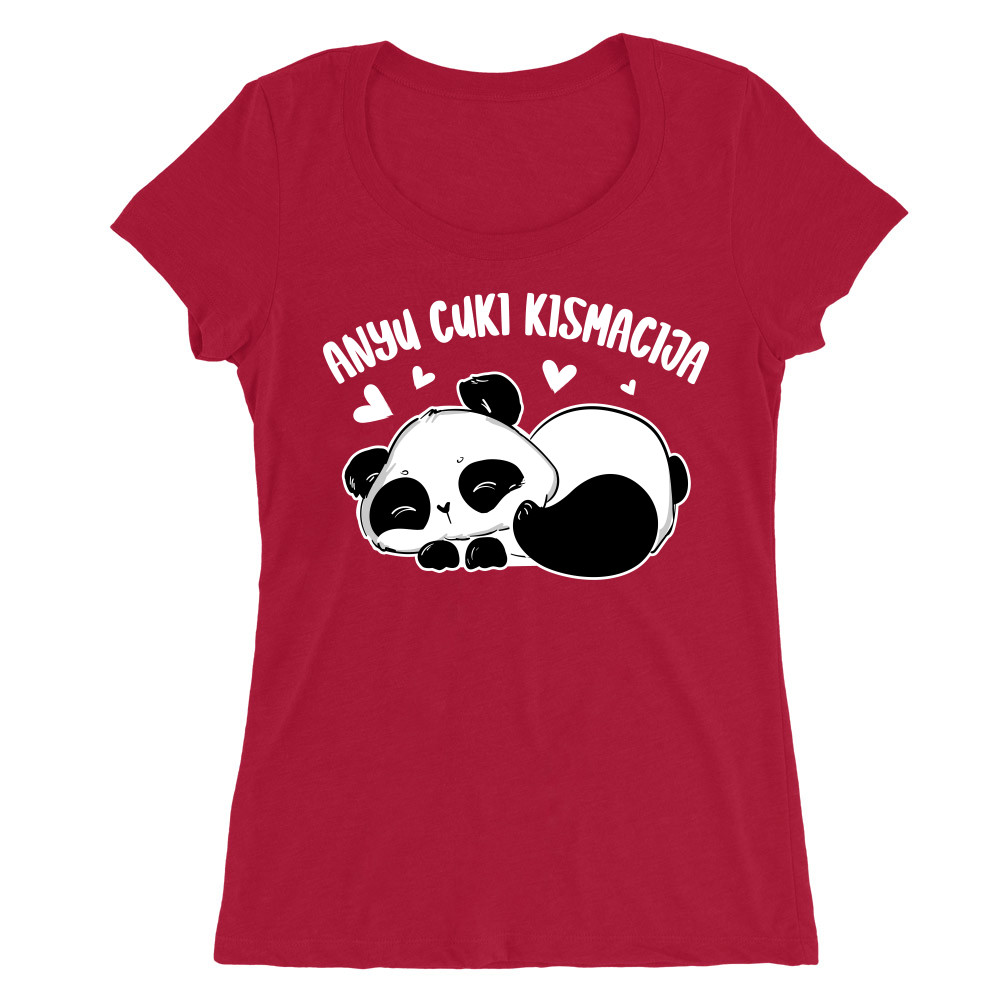 Anyu  Cuki Kismacija - Panda Női O-nyakú Póló