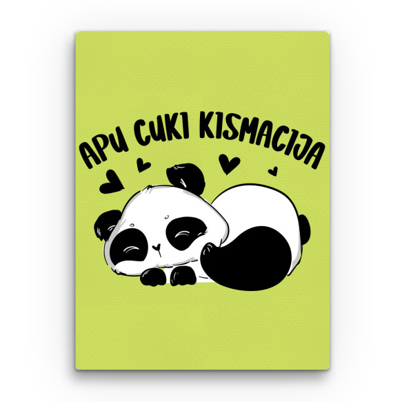 Apu  Cuki Kismacija - Panda Pandás Vászonkép - Pandás