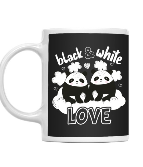 Black and White - Panda Pandás Bögre - Pandás