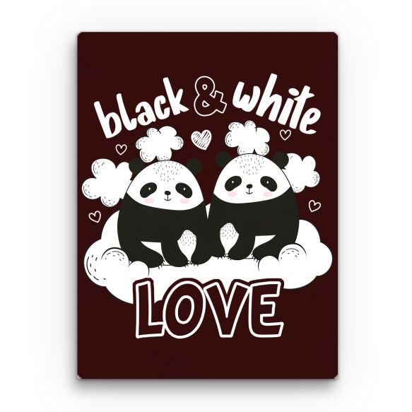 Black and White - Panda Pandás Vászonkép - Pandás