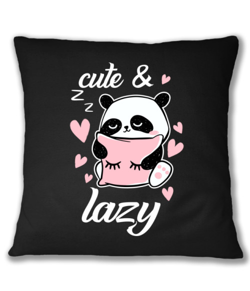 Cute and Lazy - Panda Pandás Párnahuzat - Pandás