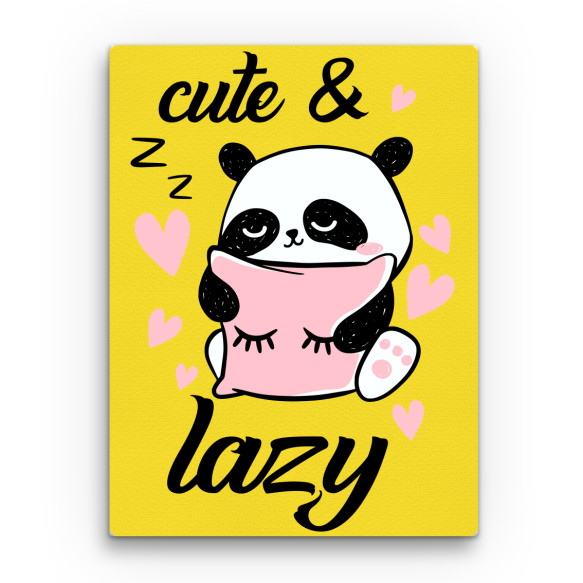Cute and Lazy - Panda Pandás Vászonkép - Pandás