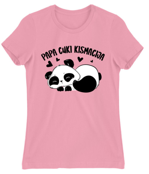 Papa Cuki Kismacija - Panda Pandás Női Póló - Pandás
