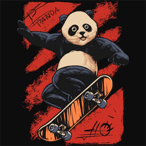 Panda Skate Pandás Pólók, Pulóverek, Bögrék - Pandás