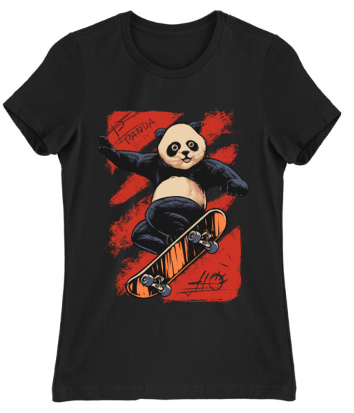 Panda Skate Pandás Női Póló - Pandás