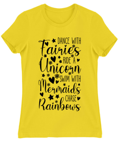 Dance With Fairies Unikornis Női Póló - Unikornis
