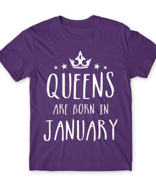 Queens are born in January szülinap Póló - Szülinapi