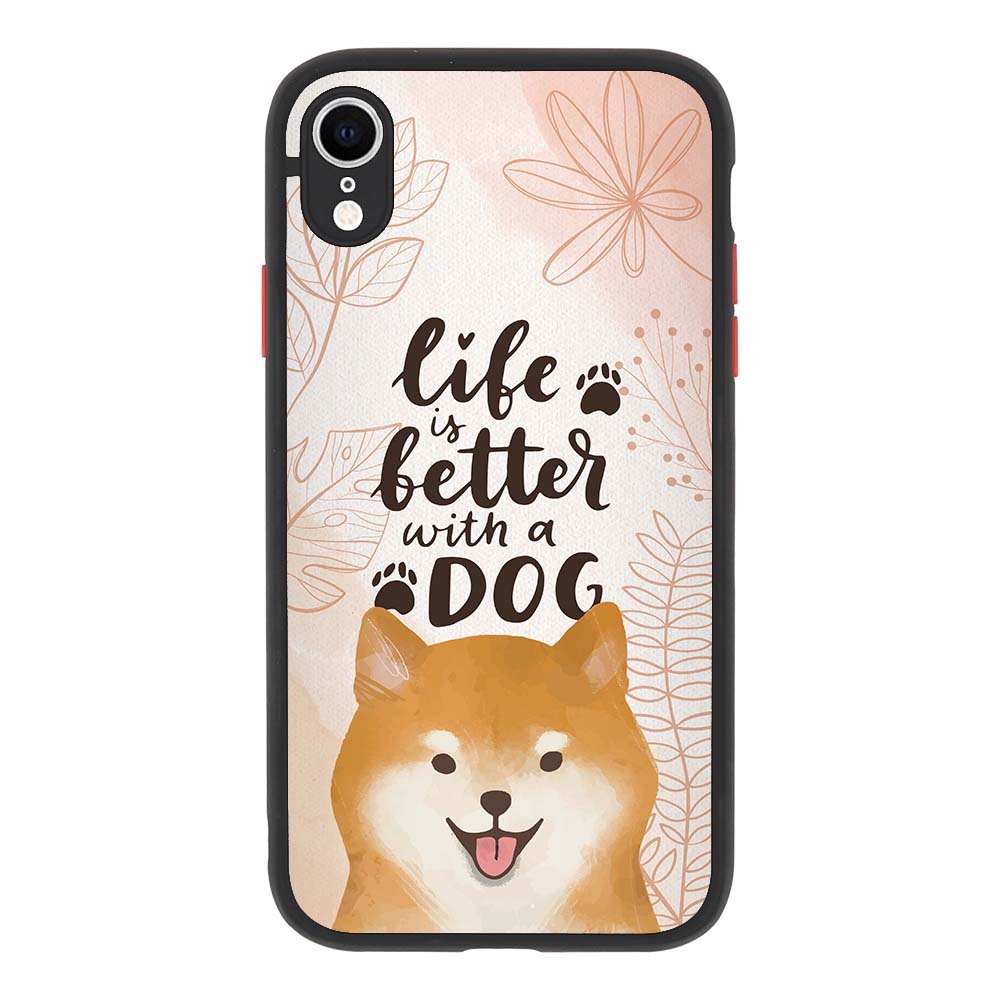 Life is better with a dog Apple iPhone Telefontok