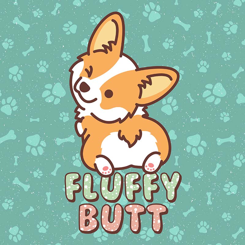 Fluffy butt corgi