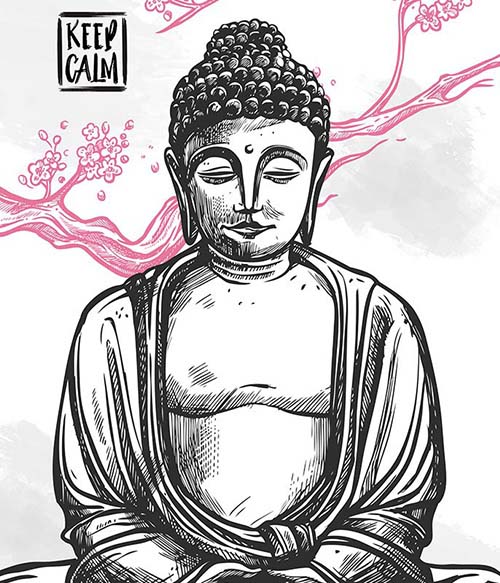 Keep calm buddha Ázsia Pólók, Pulóverek, Bögrék - Stílus