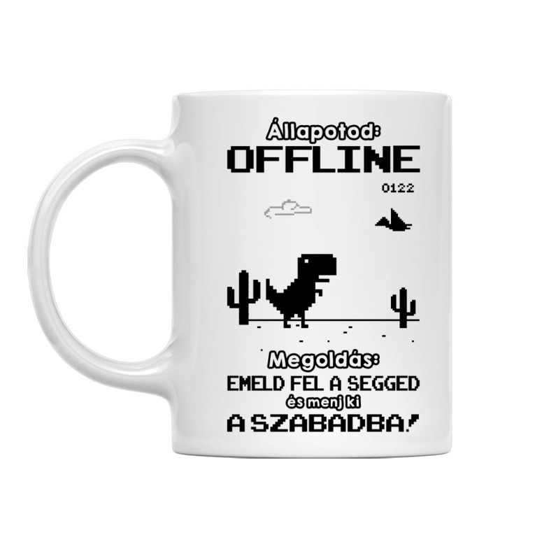 Állapotod: Offline - Bögre