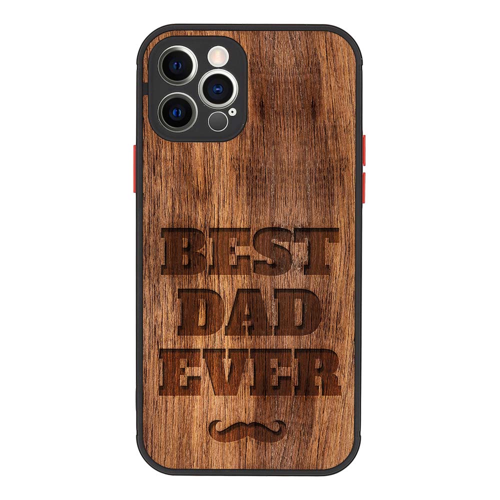 Best Dad Ever wood texture Apple iPhone Telefontok