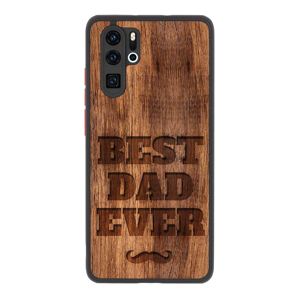 Best Dad Ever wood texture Huawei Telefontok
