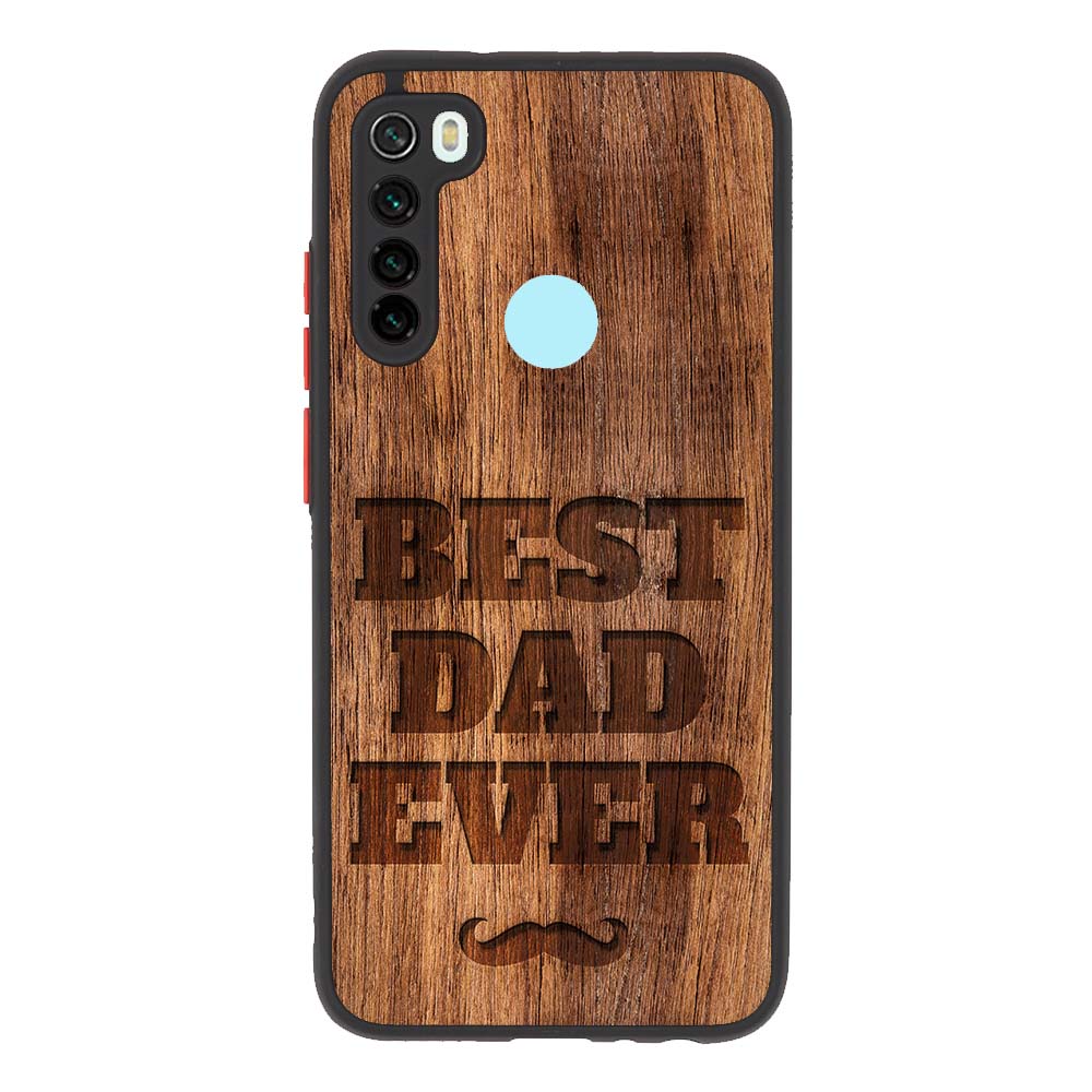 Best Dad Ever wood texture Xiaomi Telefontok