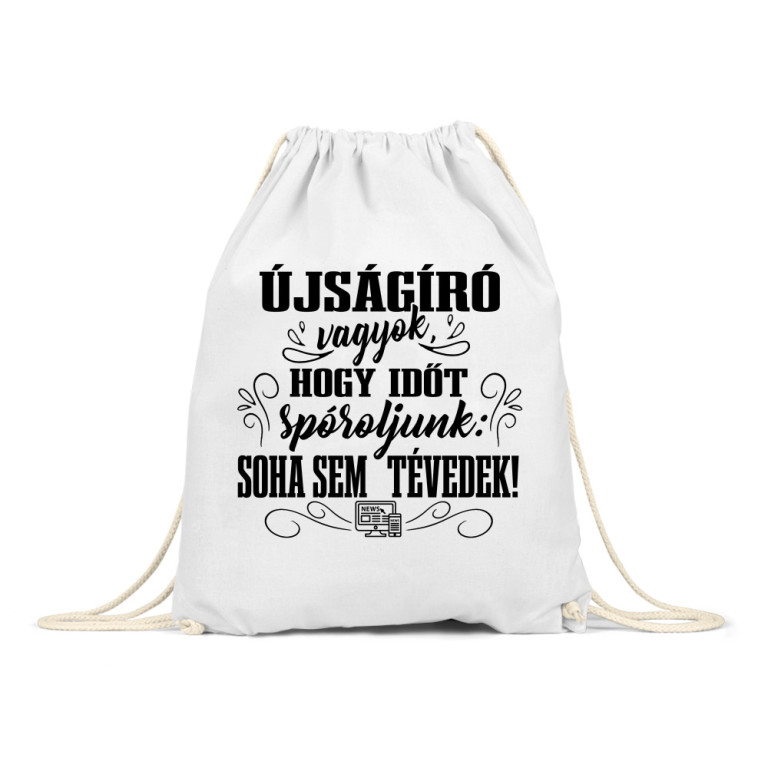 Soha sem tévedek - Újságíró - Tornazsák