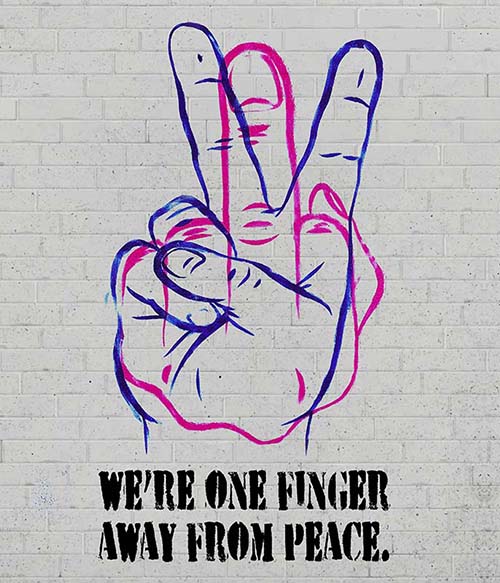 One Finger Graffiti Pólók, Pulóverek, Bögrék - Művészet