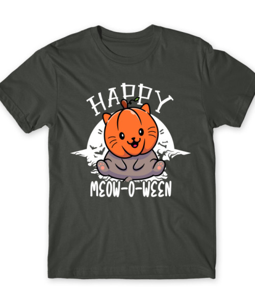 Happy meow-o-ween Halloween Férfi Póló - Ünnepekre