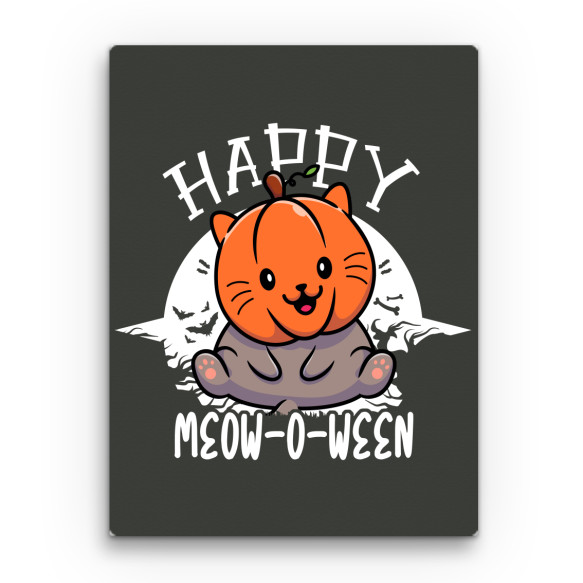 Happy meow-o-ween Halloween Vászonkép - Ünnepekre