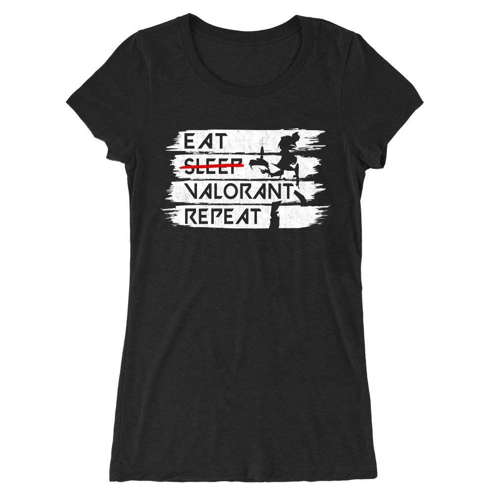 Eat, sleep, valorant, repeat Női Hosszított Póló