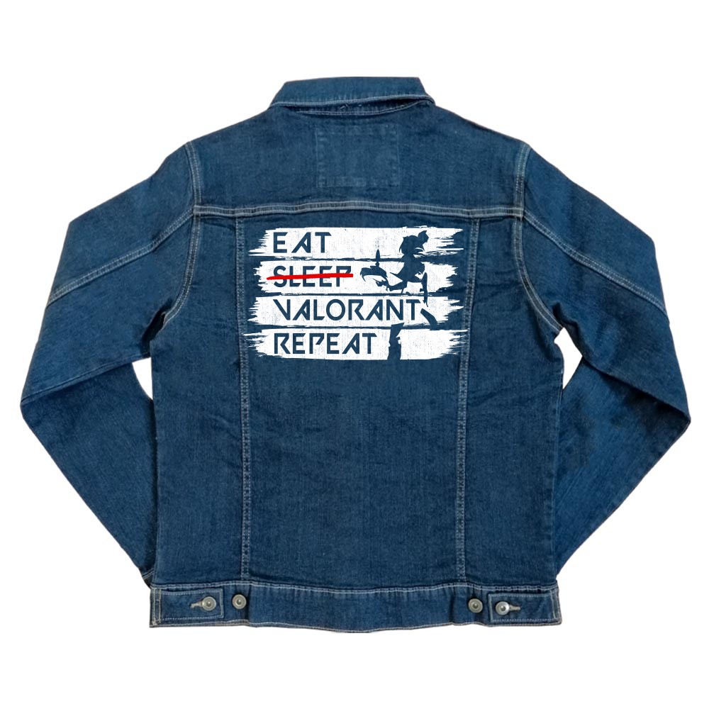 Eat, sleep, valorant, repeat Unisex Farmerkabát