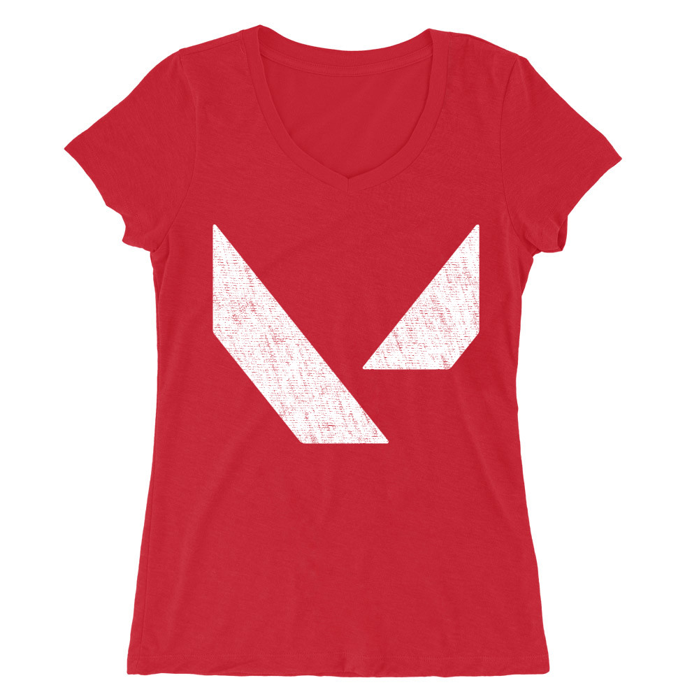 Valorant grunge logo Női V-nyakú Póló