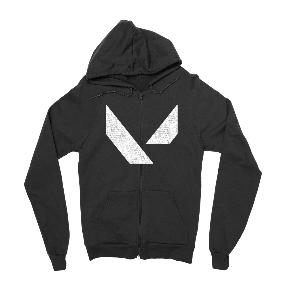 Valorant grunge logo Zipzáros Pulóver