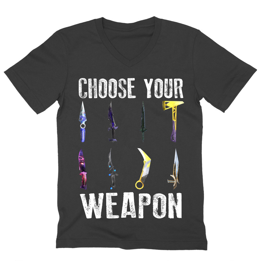 Choose your weapon - valorant Férfi V-nyakú Póló