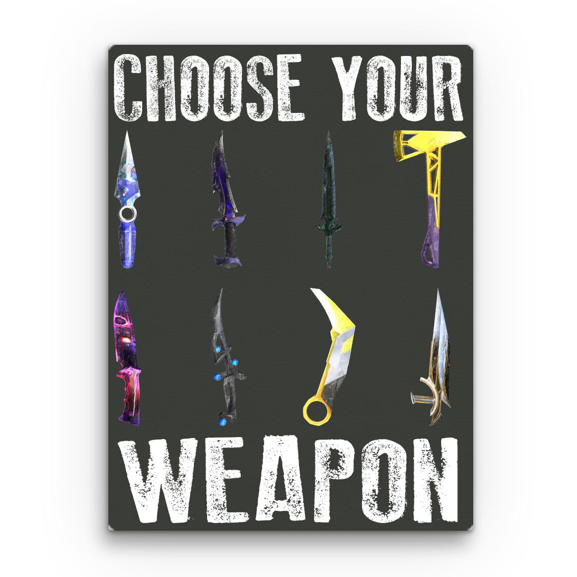 Choose your weapon - valorant Vászonkép