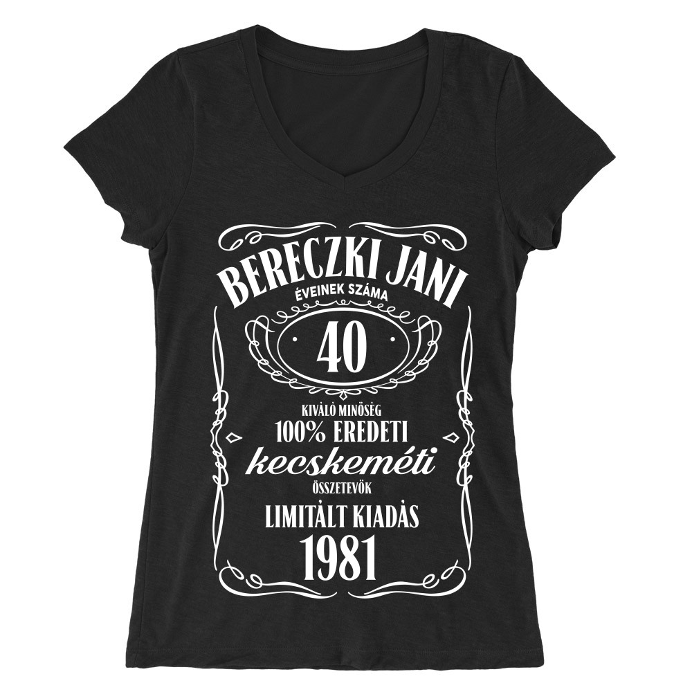 Jack Daniel's Szülinap - Mylife Plus Női V-nyakú Póló