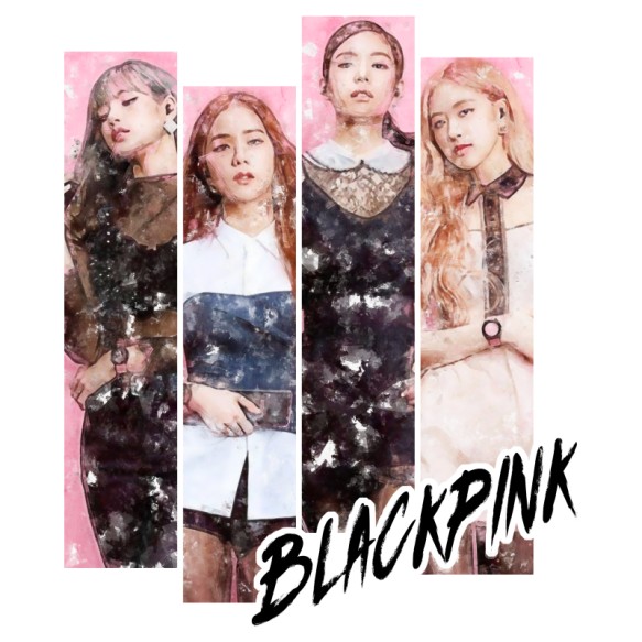 Blackpink stripes K-Pop K-Pop K-Pop Pólók, Pulóverek, Bögrék - K-Pop