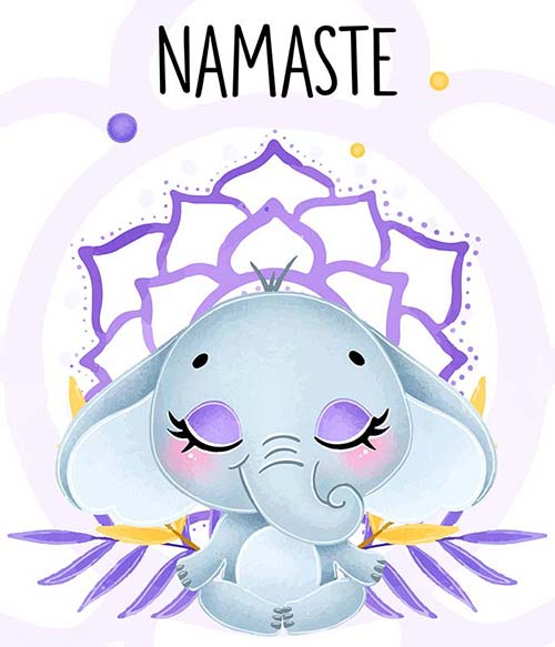 Namaste Elephant Edző Pólók, Pulóverek, Bögrék - Stílus