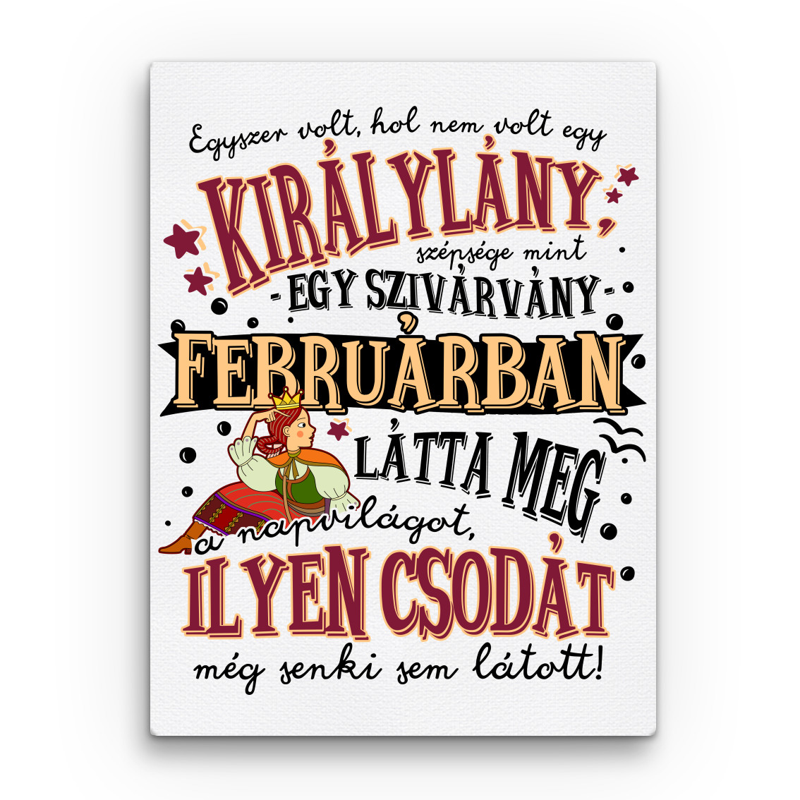 Magyar Népmese Királylány - Február Vászonkép