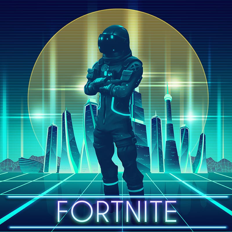 Synthwave astronaut