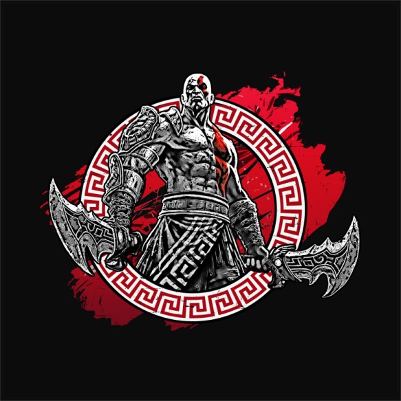 Kratos badge God of War Pólók, Pulóverek, Bögrék - God of War
