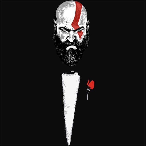 Kratos Godfather God of War Pólók, Pulóverek, Bögrék - God of War