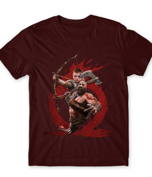 Kratos and Atreus splash God of War Póló - God of War