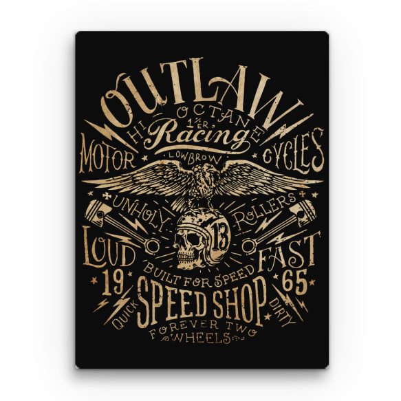 Outlaw Racing Motoros Vászonkép - Motoros