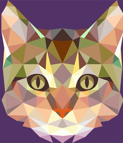 Polygon Cat Cicás Cicás Cicás Pólók, Pulóverek, Bögrék - Cicás
