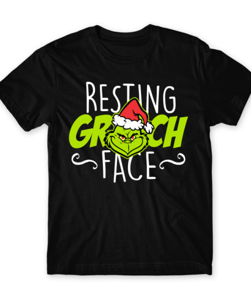 Resting Grinch Face Karácsony Férfi Póló - Ünnepekre