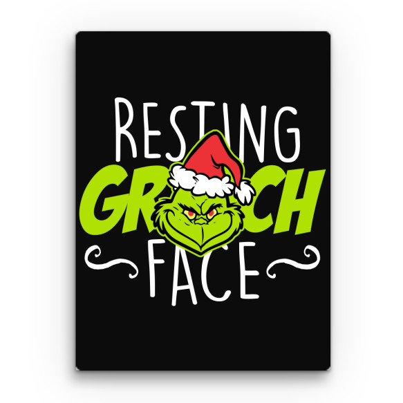 Resting Grinch Face Karácsony Vászonkép - Ünnepekre