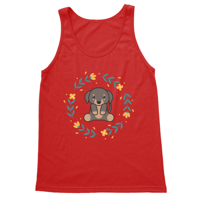 Dachshund in a flower frame