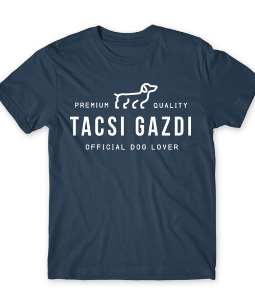 Tacsi Gazdi - Official Dog Lover Tacskó Férfi Póló - Tacskó
