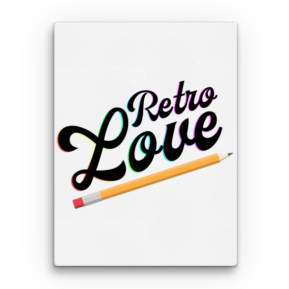 Retro Love - Pencil Páros Vászonkép - Páros