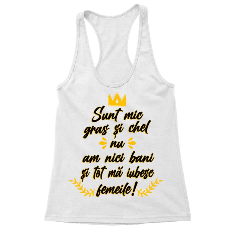 Mic, gras și chel - Tricou pentru femei