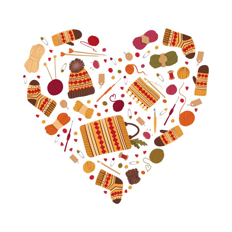 Knitting - heart
