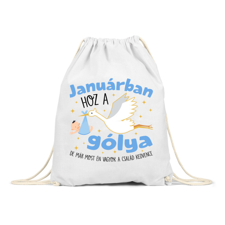 Gólya születésnap Fiú - Január - Tornazsák