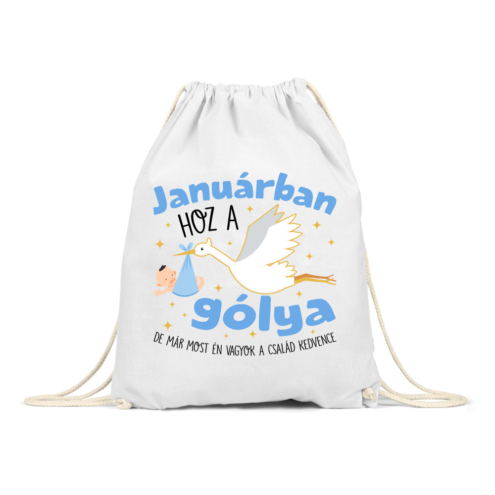 Gólya születésnap Fiú - Január Tornazsák